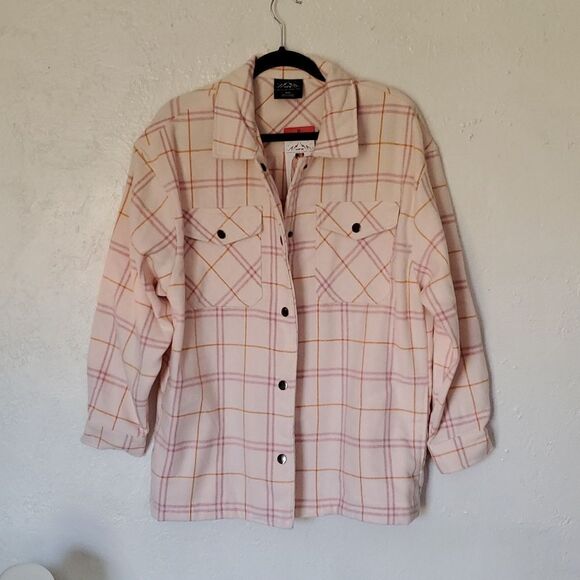 HFX Ladies Shirt Jacket in Pink Plaid Size M - Picture 4 of 16